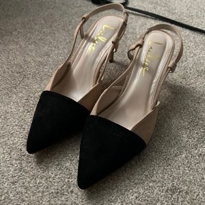 Two Toned Pointed Toe Heels